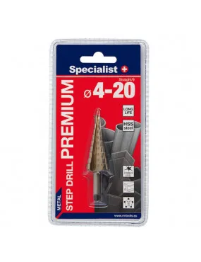 SPECIALIST+ žingsninis grąžtas PREMIUM ⌀4-20