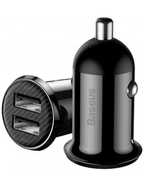 Automobilinis Ä¯kroviklis BASEUS CCALLP-01 (Juodas, 30W, 12-24V, 2xUSB, 4.8A)